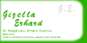 gizella erhard business card